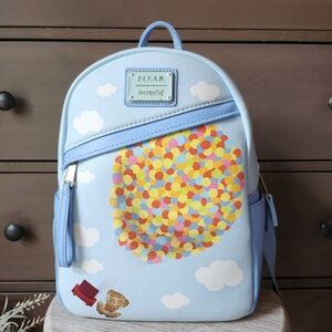Loungefly Pixar Up Blue Balloon Adventure Backpack Box Lunch Exclusive